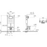 Комплект VITRA SENTO L-BOX 9830B003-7211 подвесной унитаз без кнопки, сиденье тонкое с микролифтом